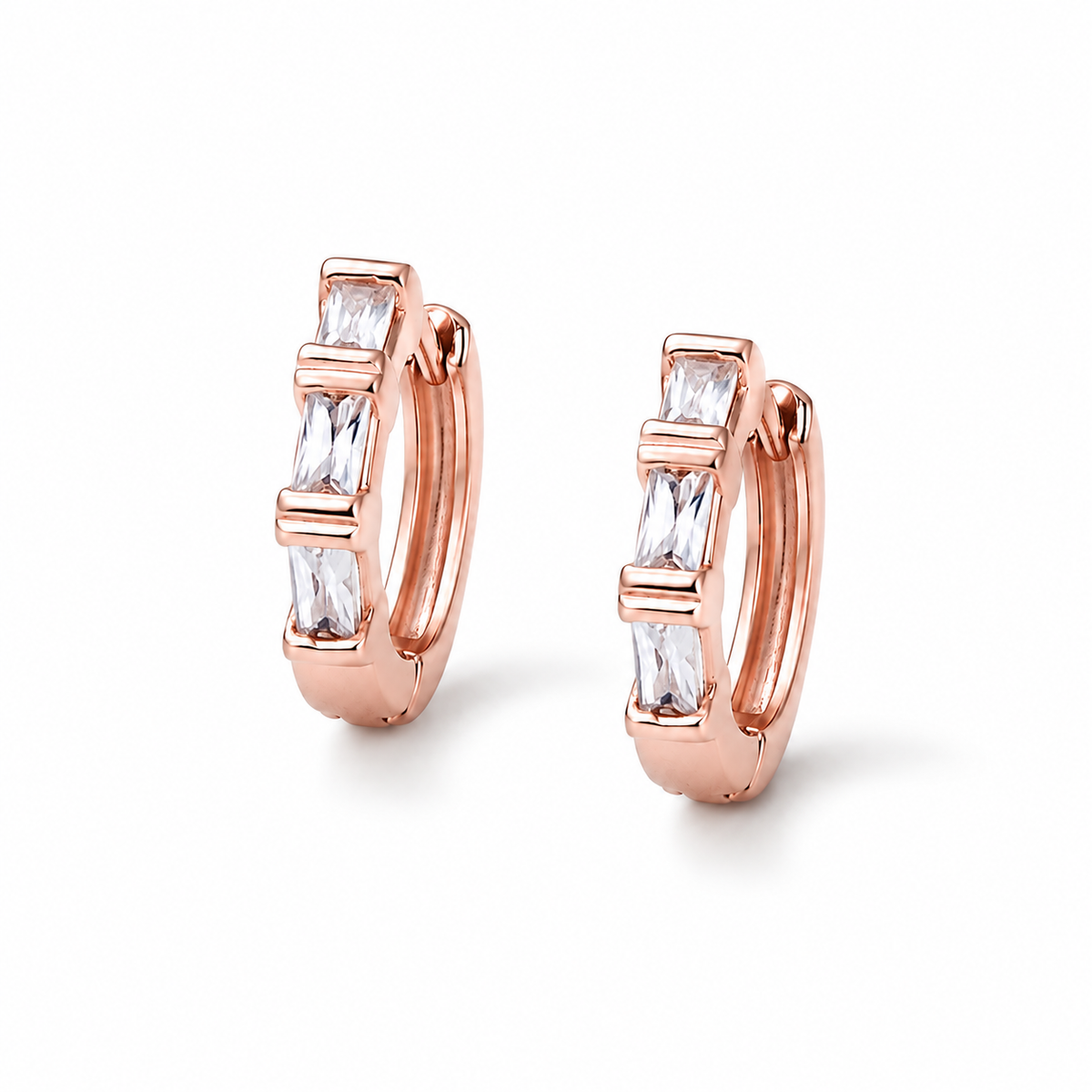 Luxe Link Huggie Hoops