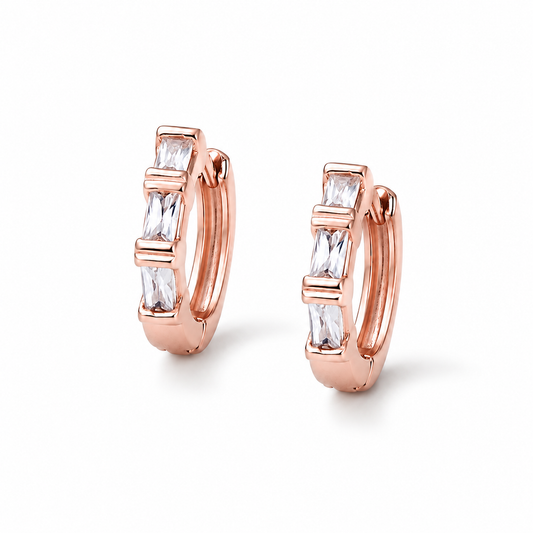 Luxe Link Huggie Hoops