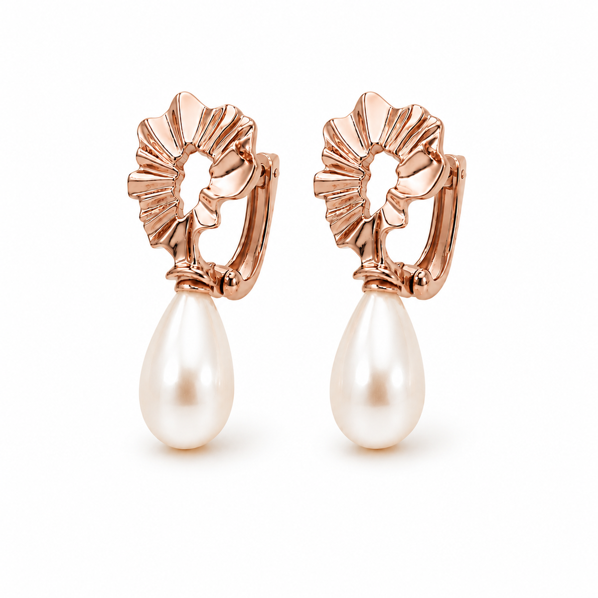 Pearl Bloom Huggie Hoops