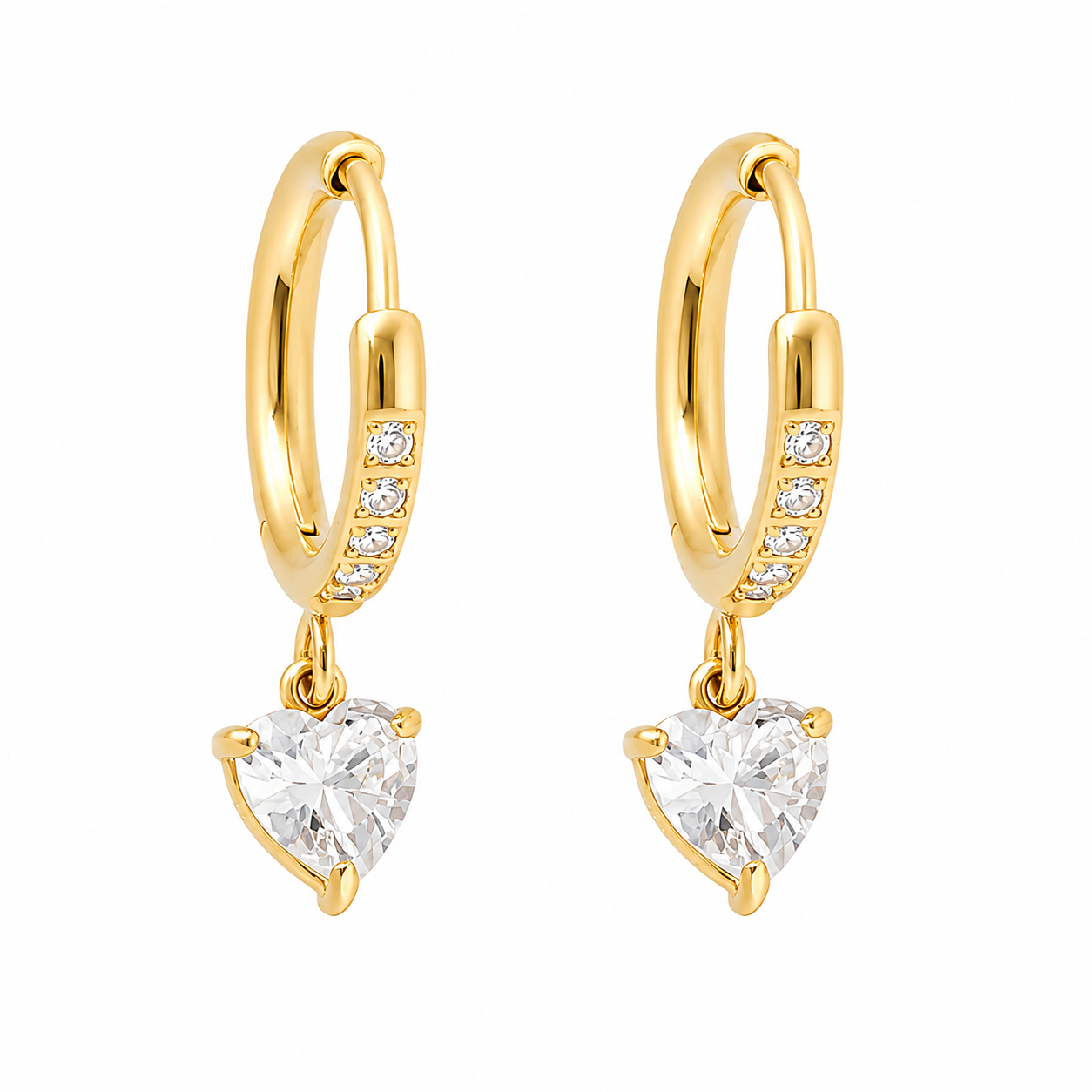 Etoile Heart Huggie Hoops