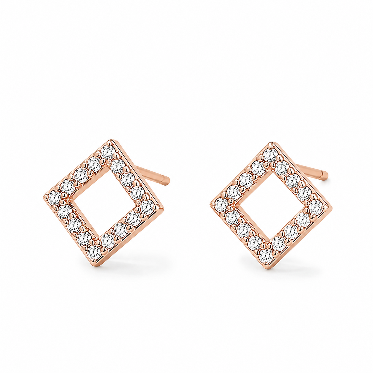 Crystal Square Studs