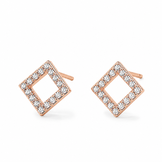 Crystal Square Studs