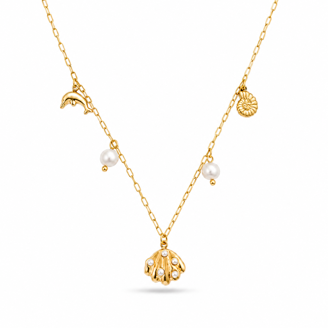 Sea Shell Charm Necklace