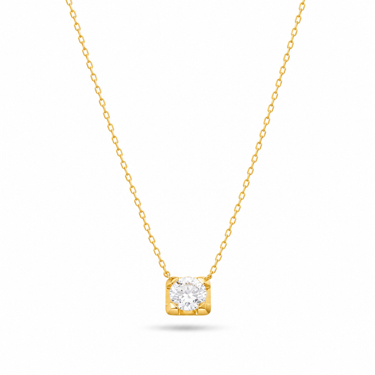 Aura Solitaire Necklace