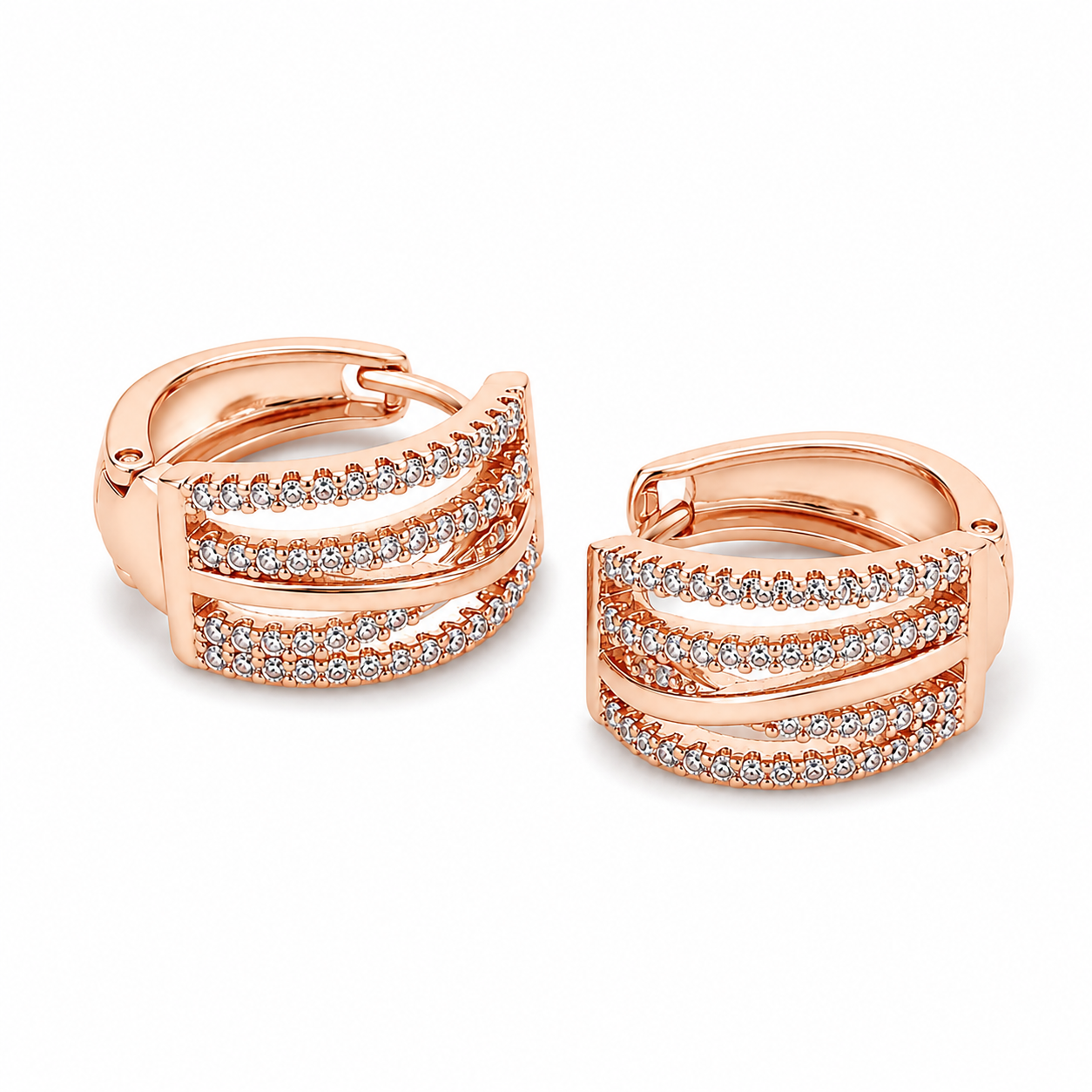 Trinity Shine Huggie Hoops
