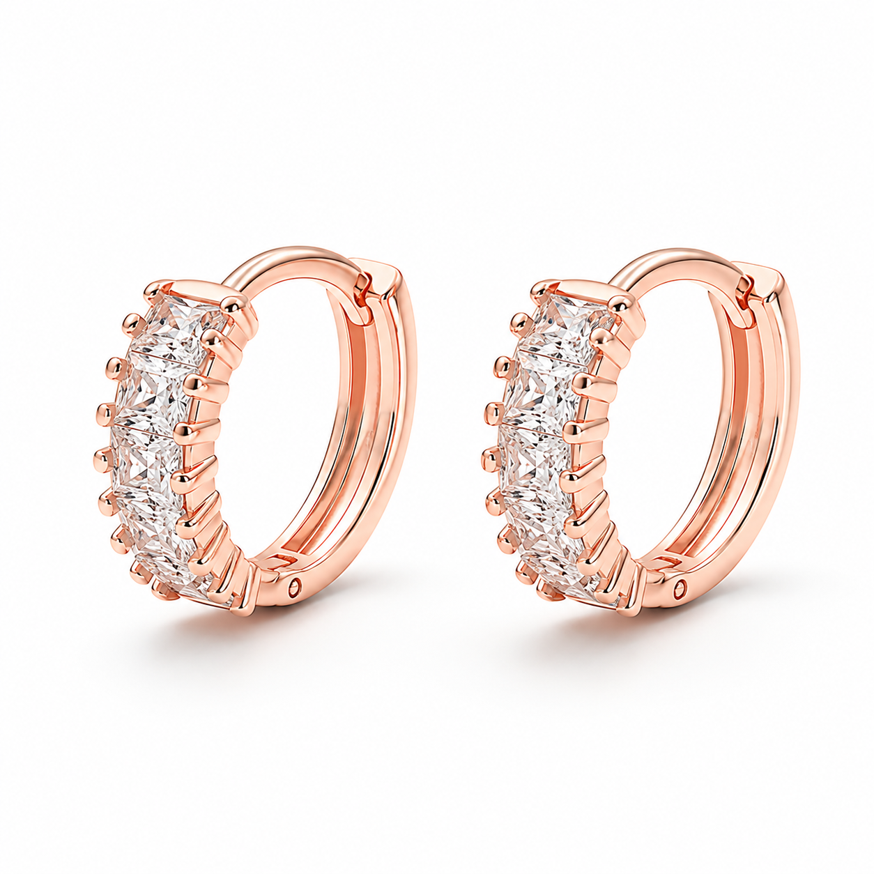Crystal Drizzle Huggie Hoops
