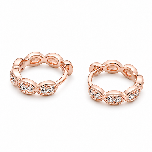 Twisted Vine Huggie Hoops