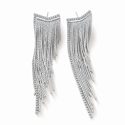 Crystal Mila Earrings (Silver)