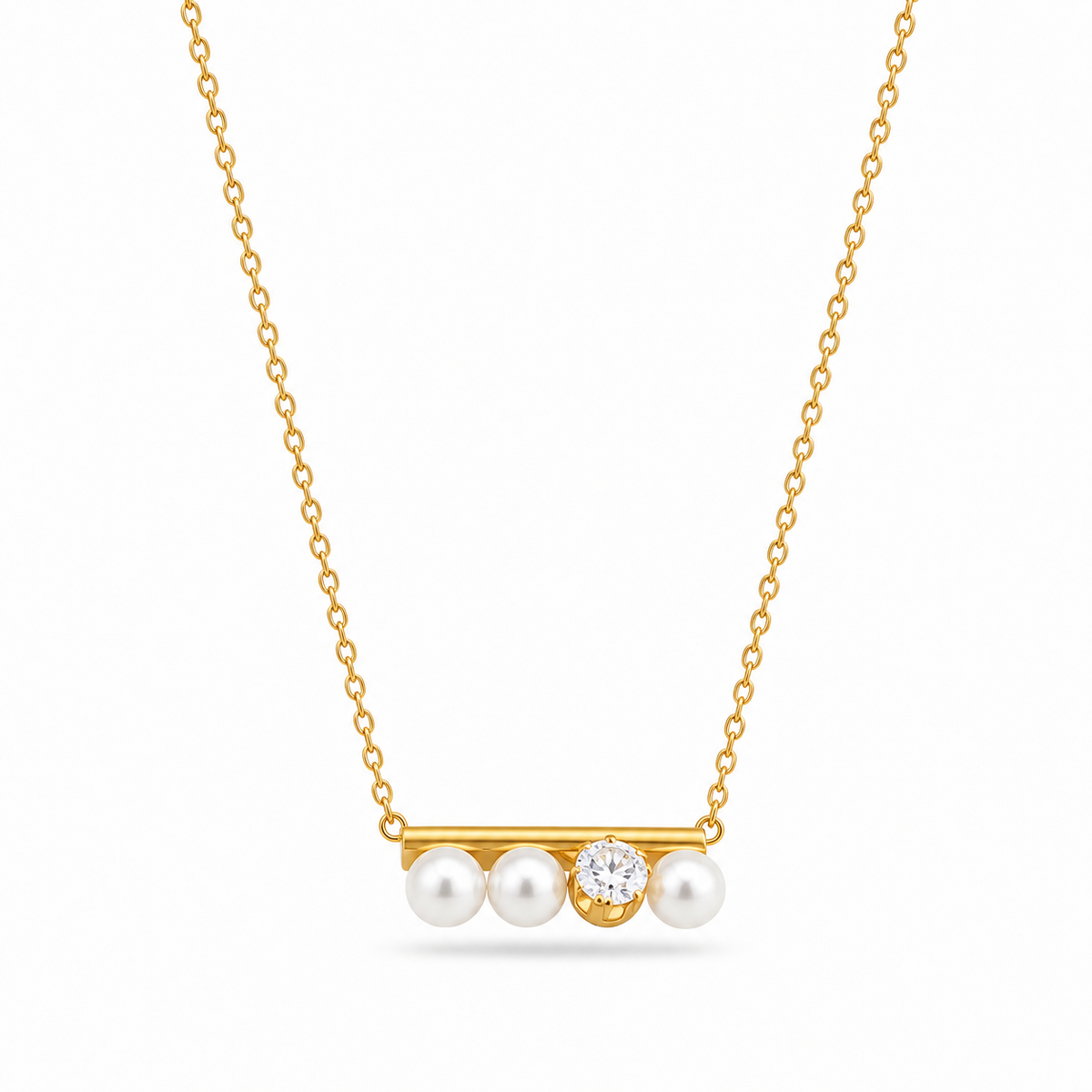 Elysian Pearl Necklace (Gold)