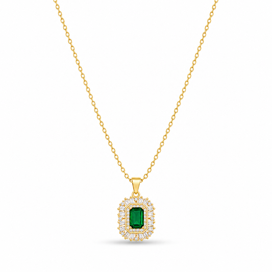 Emerald Radiance Pendant Necklace