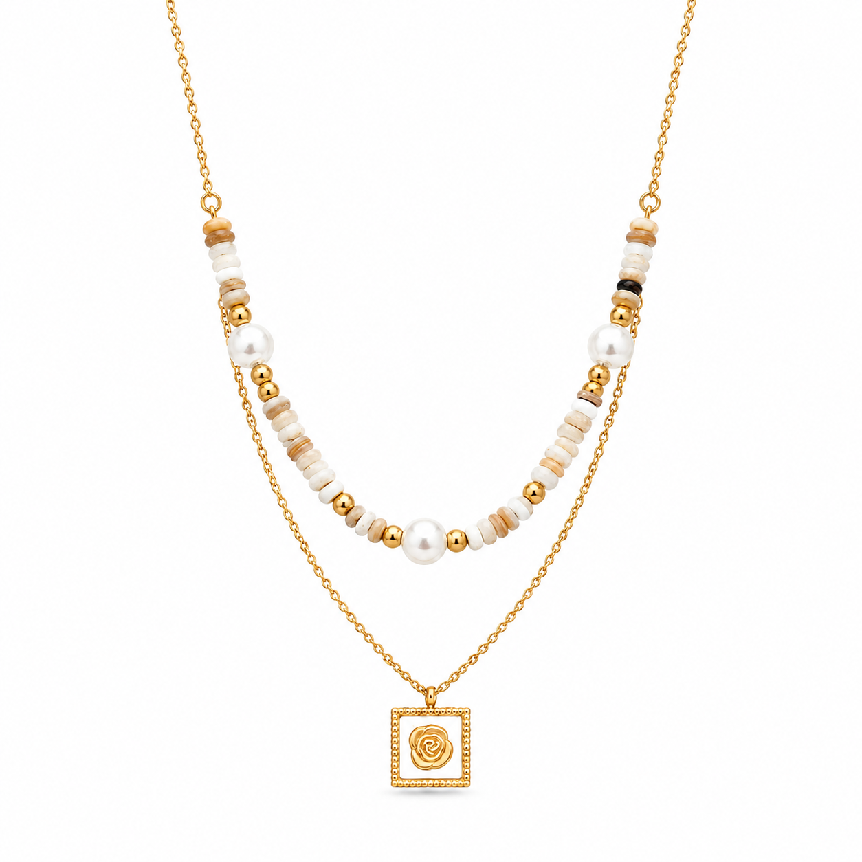 Julia Bead Layered Necklace