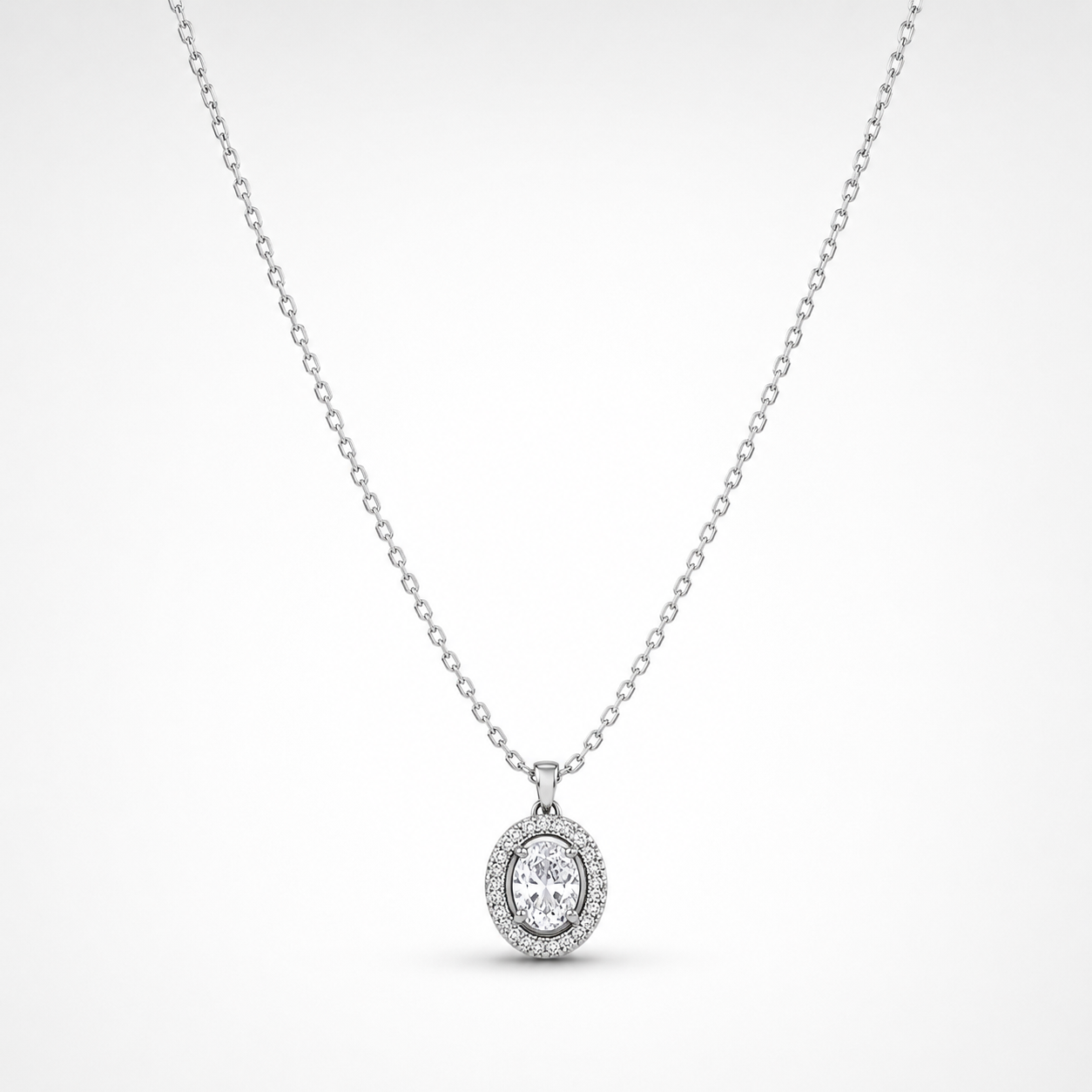 Samanda Solitaire Necklace(Silver)