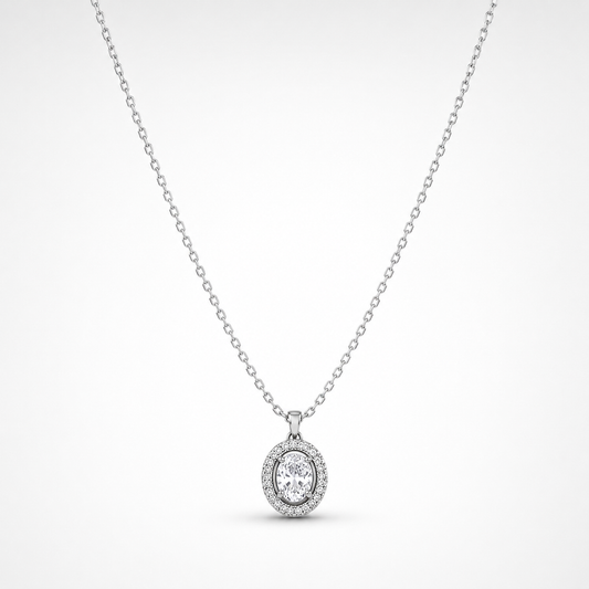 Samanda Solitaire Necklace(Silver)