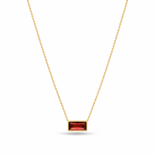 Maroon Lava Necklace