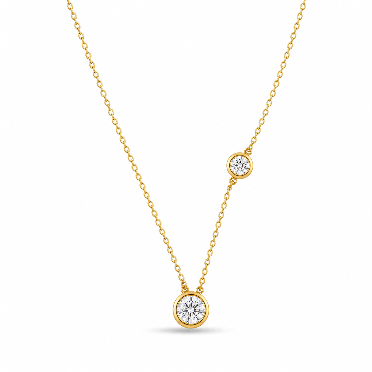 Solitaire Glow Necklace(Gold)