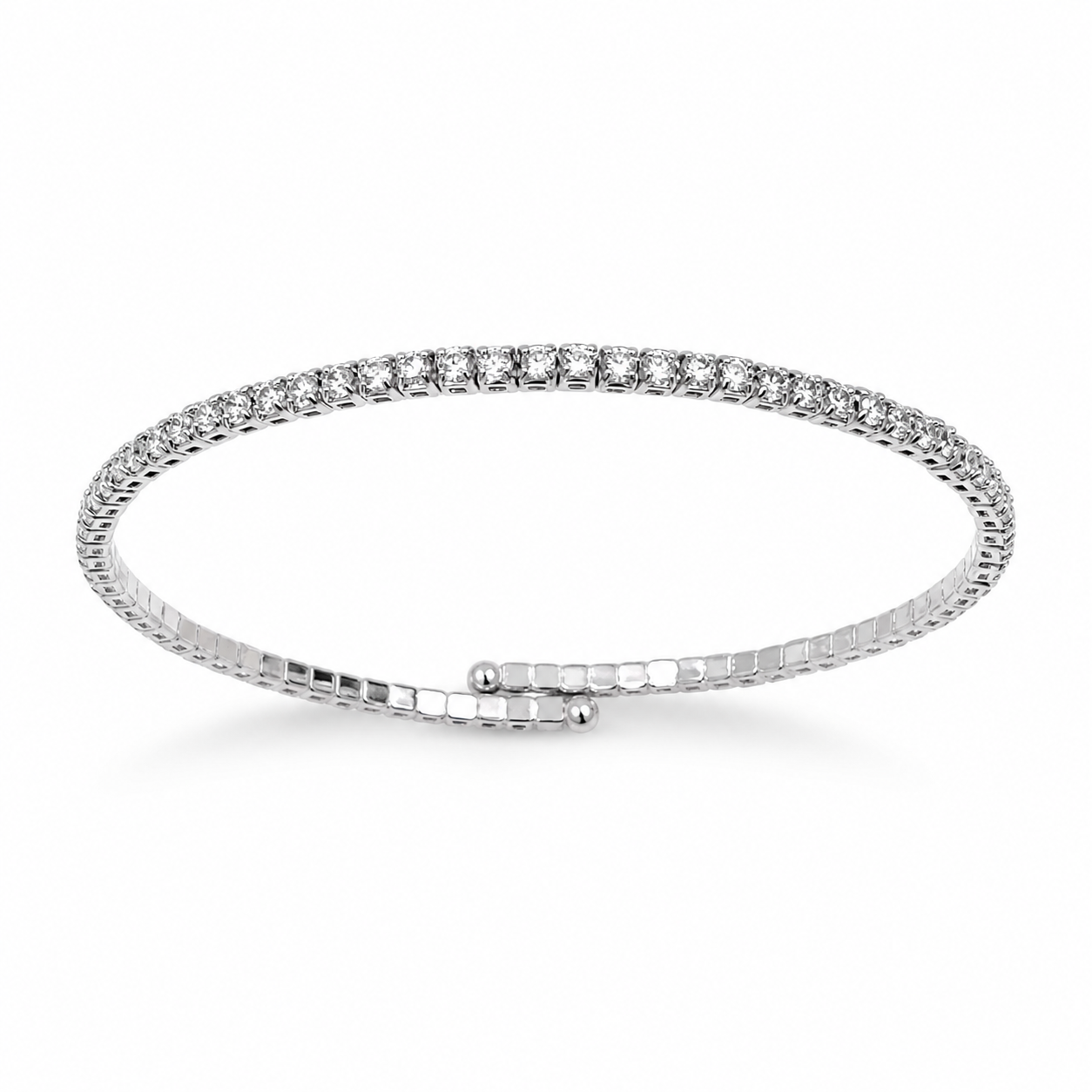 Flexible Crystal Bracelet Band (Silver)