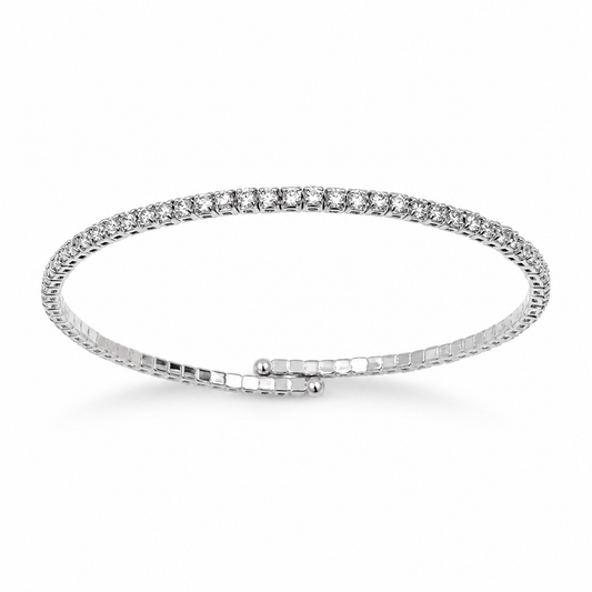 Flexible Crystal Bracelet Band (Silver)