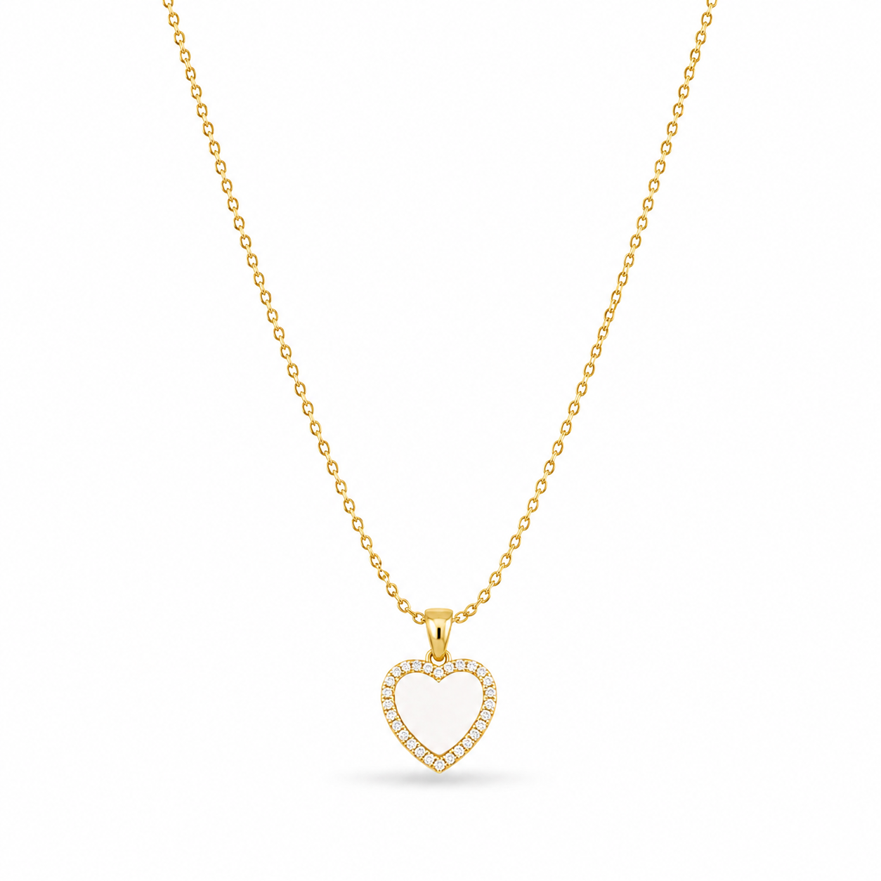 Crystal White Heart Necklace