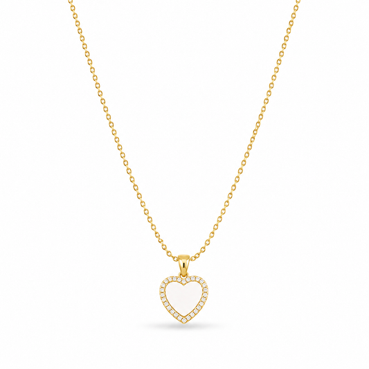 Crystal White Heart Necklace