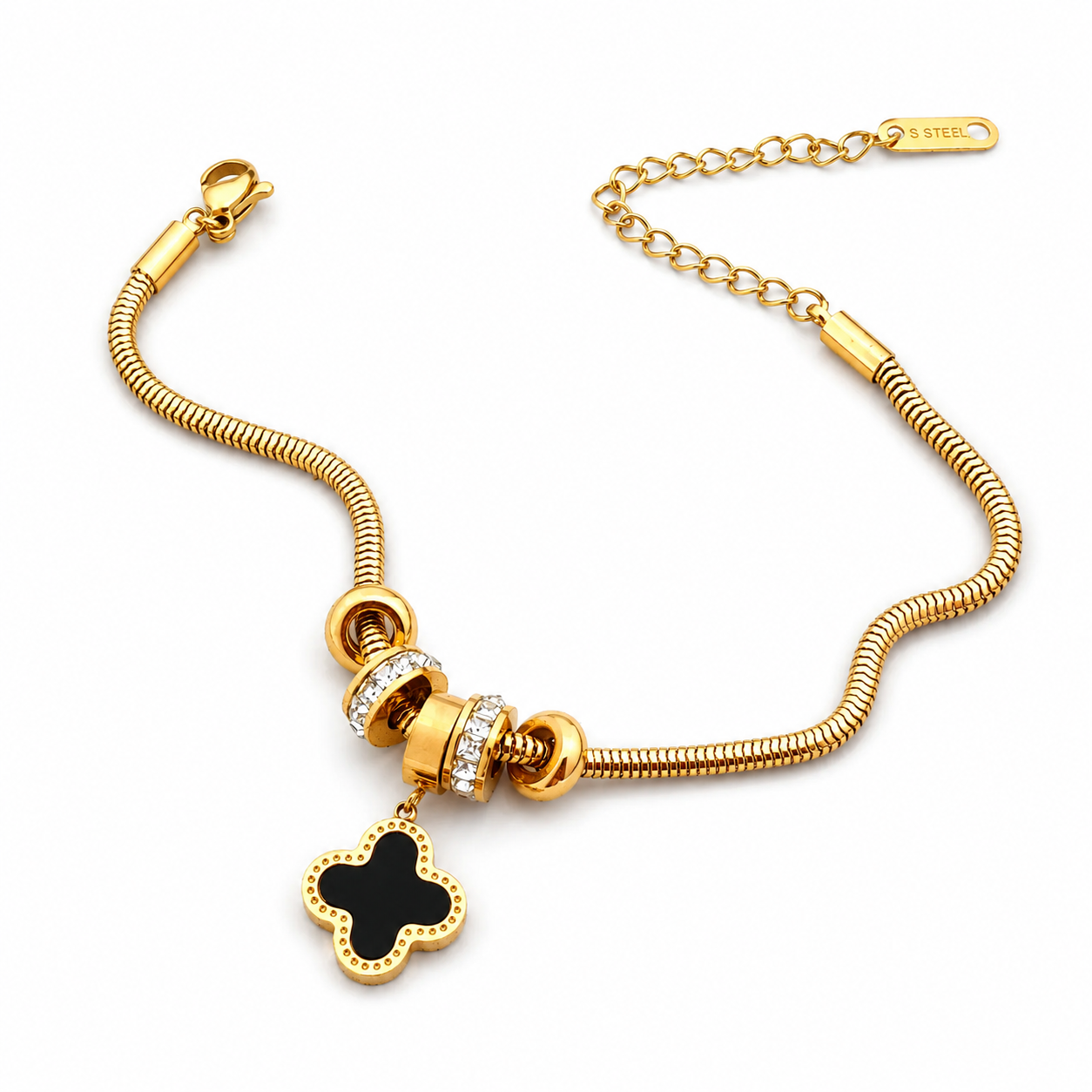 Reversible Clover Charm Bracelet