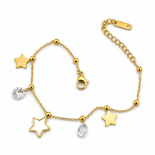 Stevie Star Charm Bracelet ( Gold)