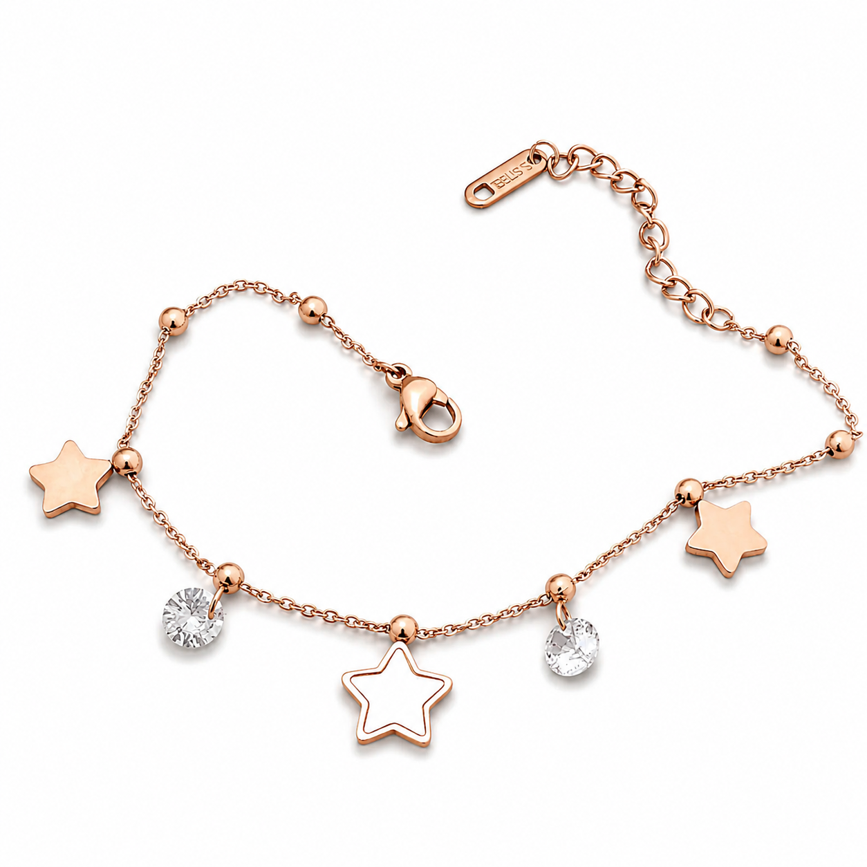 Stevie Star Charm Bracelet (Rose Gold)