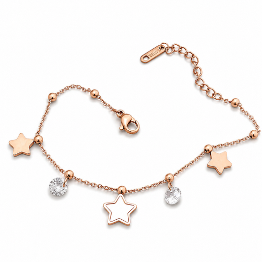Stevie Star Charm Bracelet (Rose Gold)