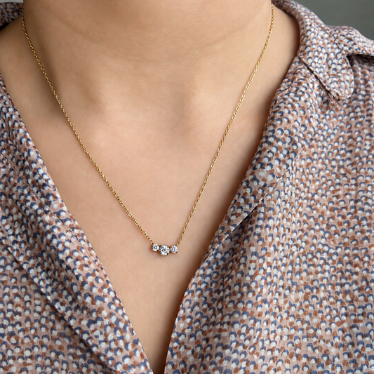 Three Stone Necklace
