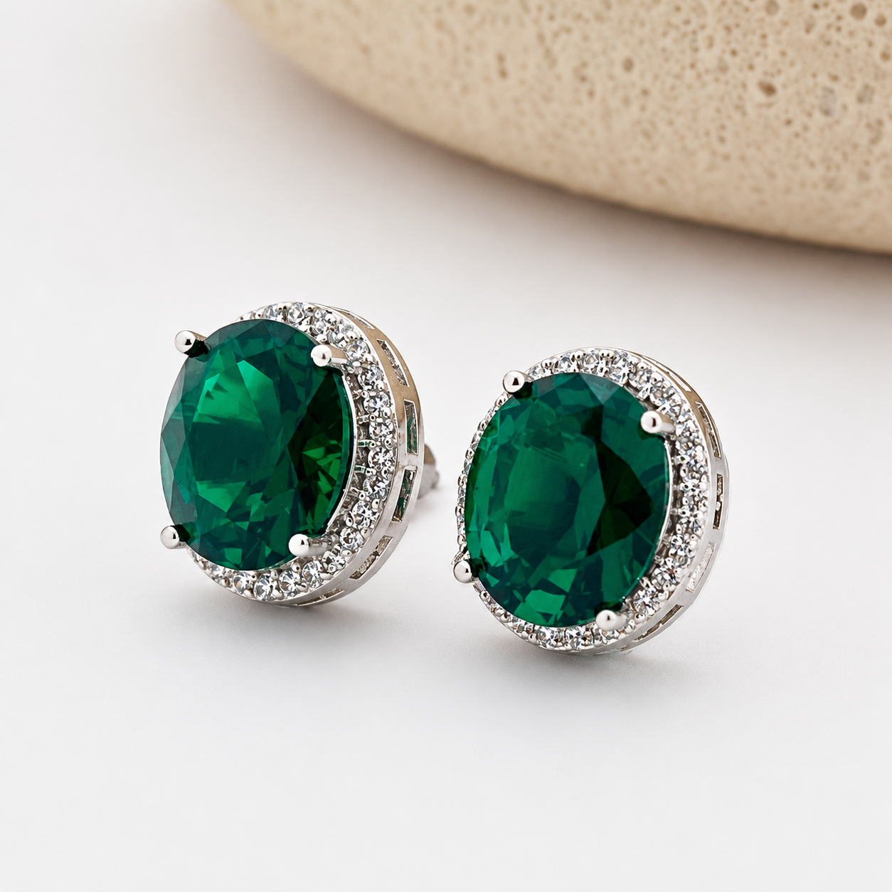 Emerald Muse Studs