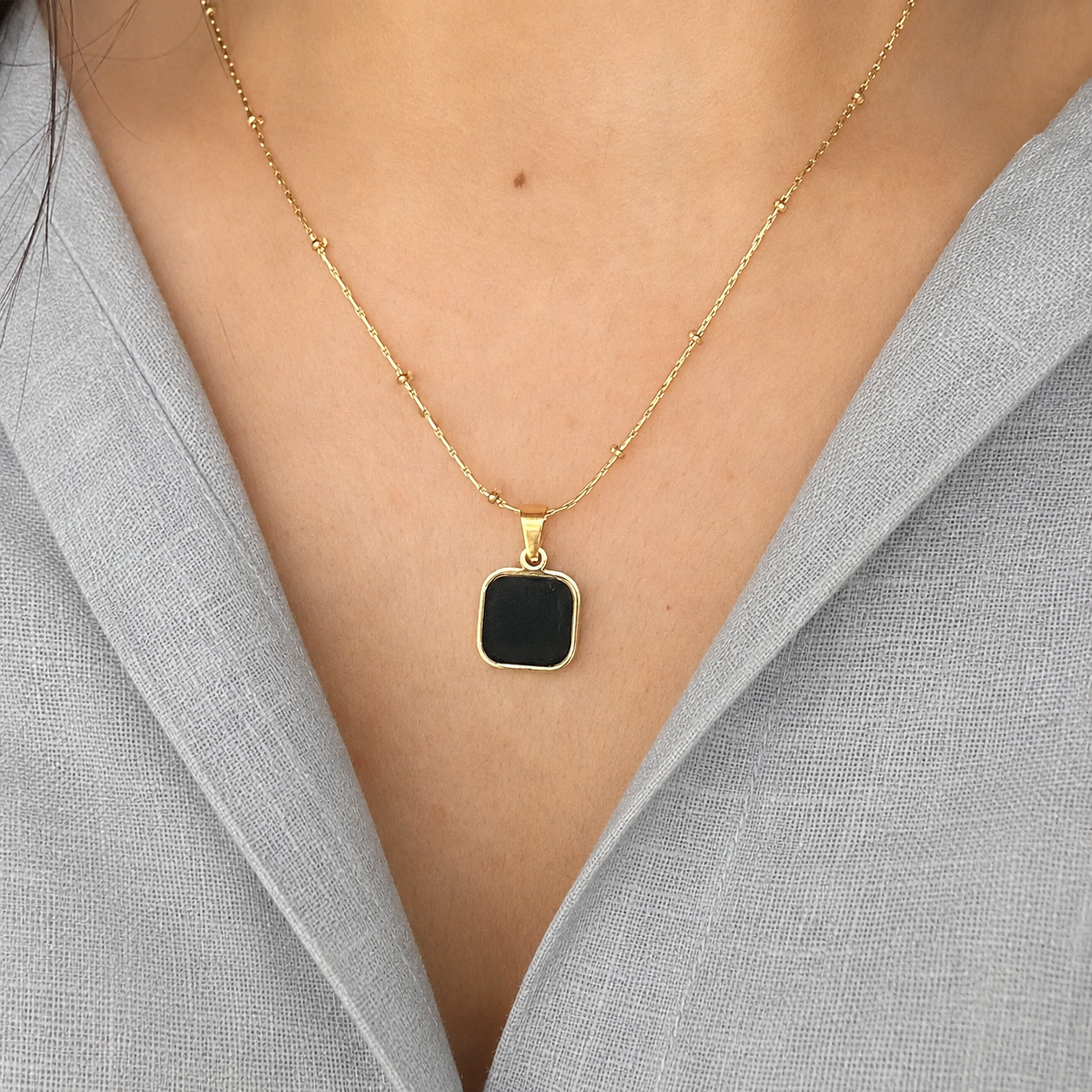 Linea Luxe Necklace (Black)