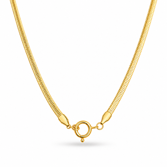 Classic Snake Chain Halo Necklace