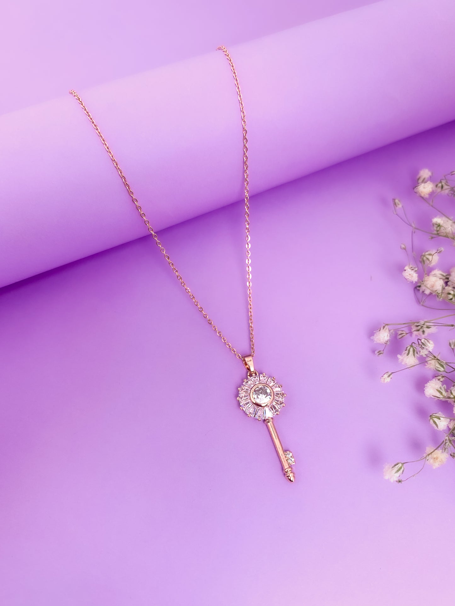 Crystal Key Necklace