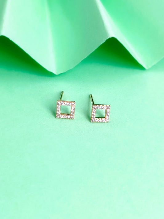 Crystal Square Studs