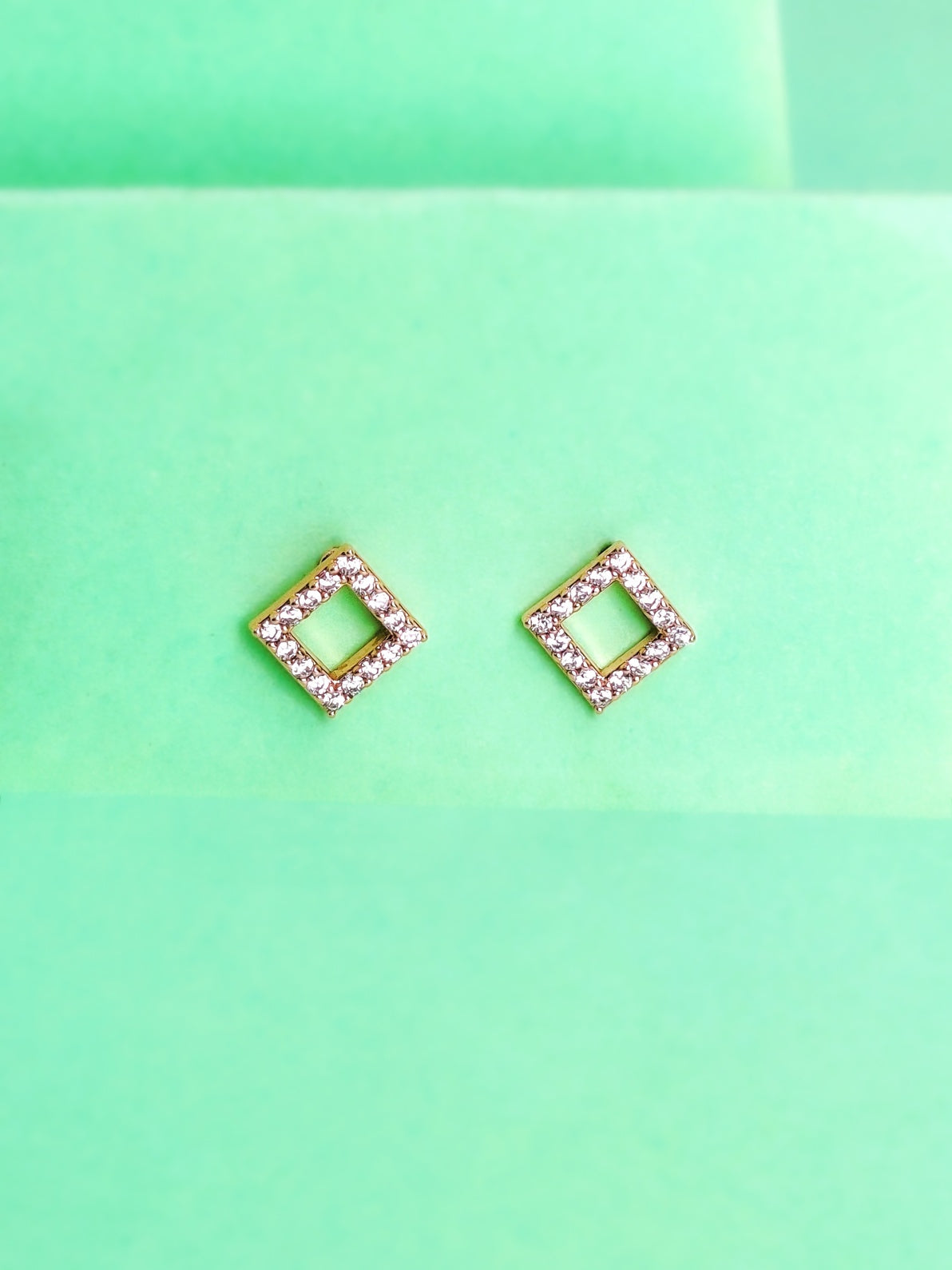 Crystal Square Studs