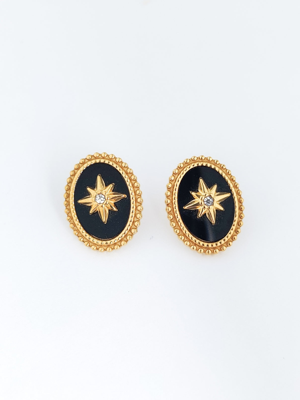 Black Emery Earrings
