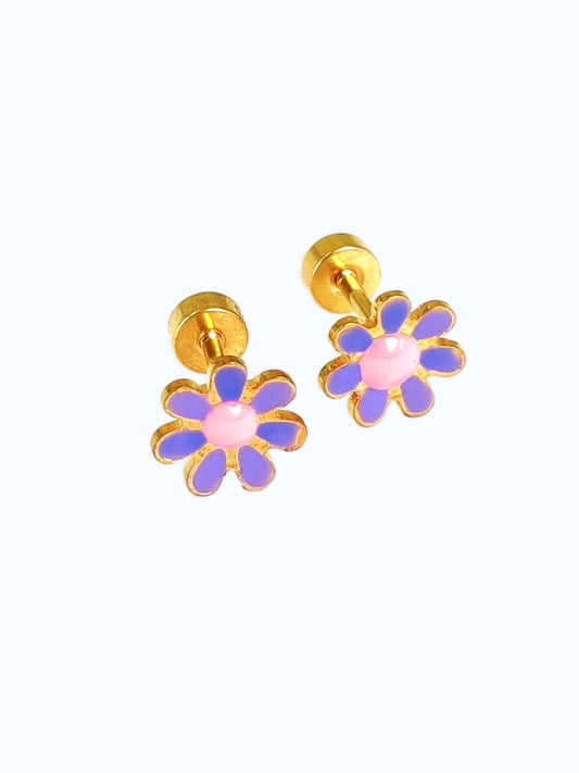 Daisy Second Piercing Studs (Purple)
