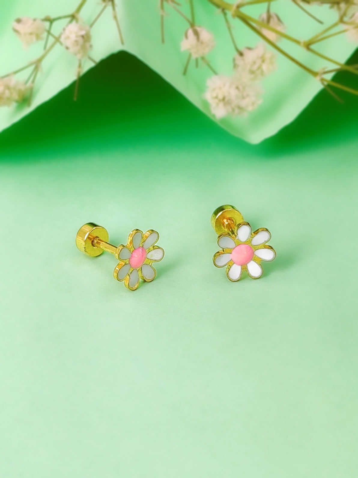 Daisy Second Piercing Studs (white)