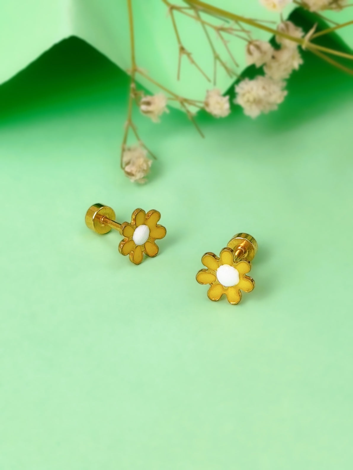 Daisy Second Piercing Studs (Yellow)