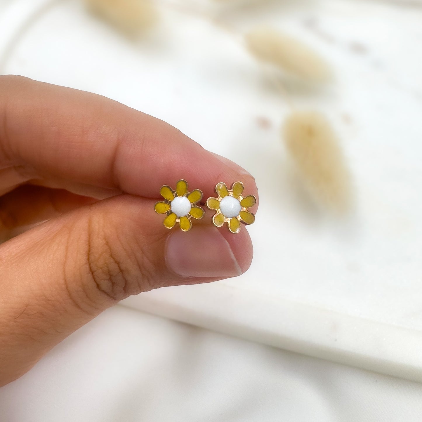 Daisy Second Piercing Studs (Yellow)