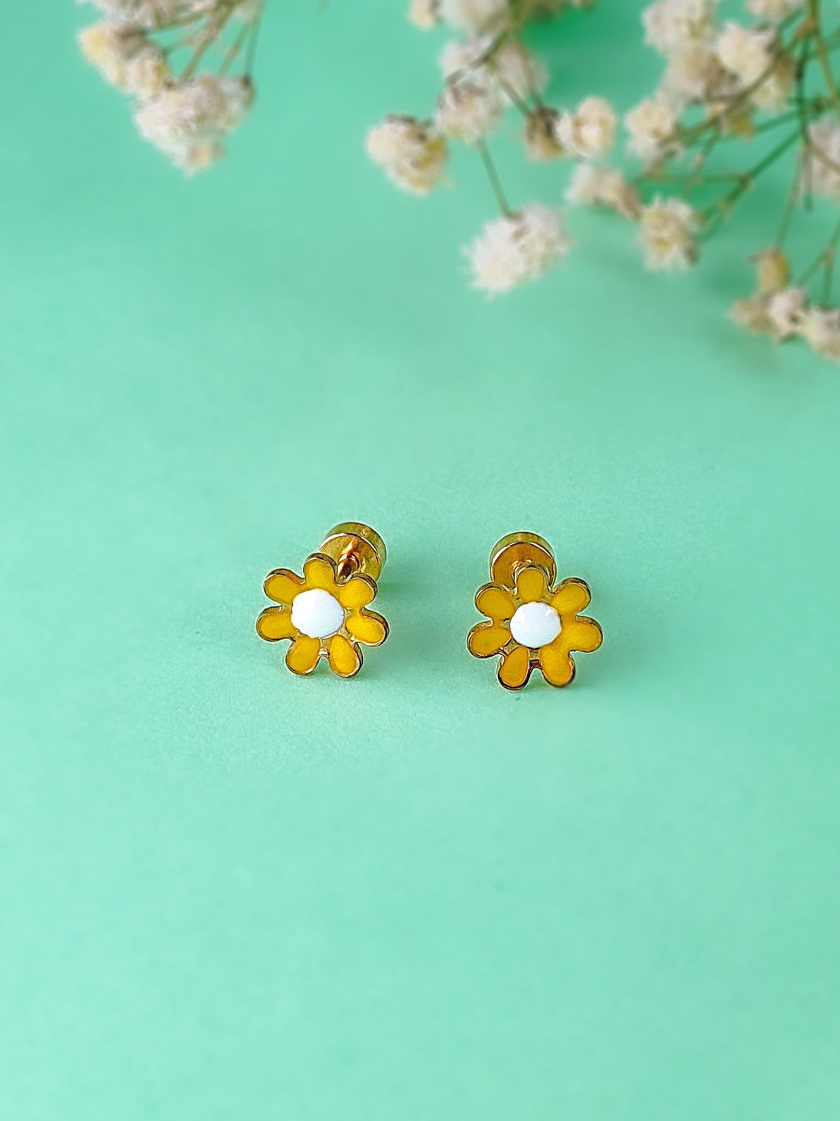 Daisy Second Piercing Studs (Yellow)