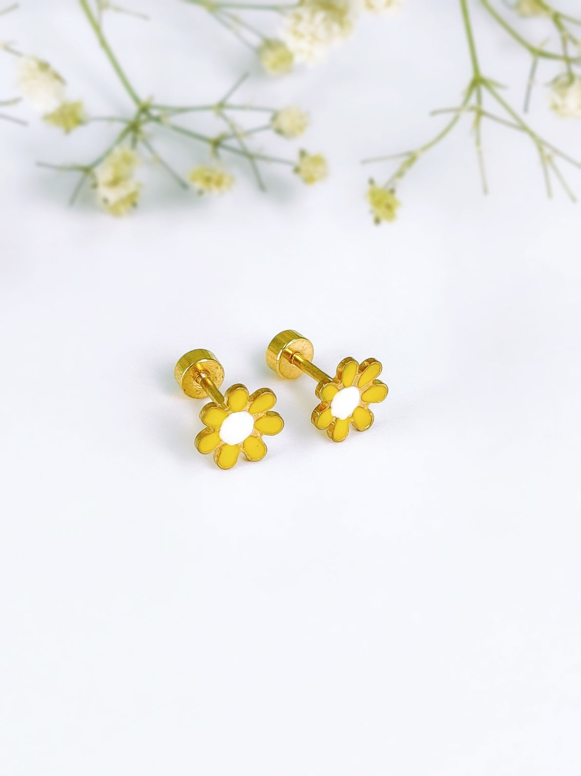 Daisy Second Piercing Studs (Yellow)