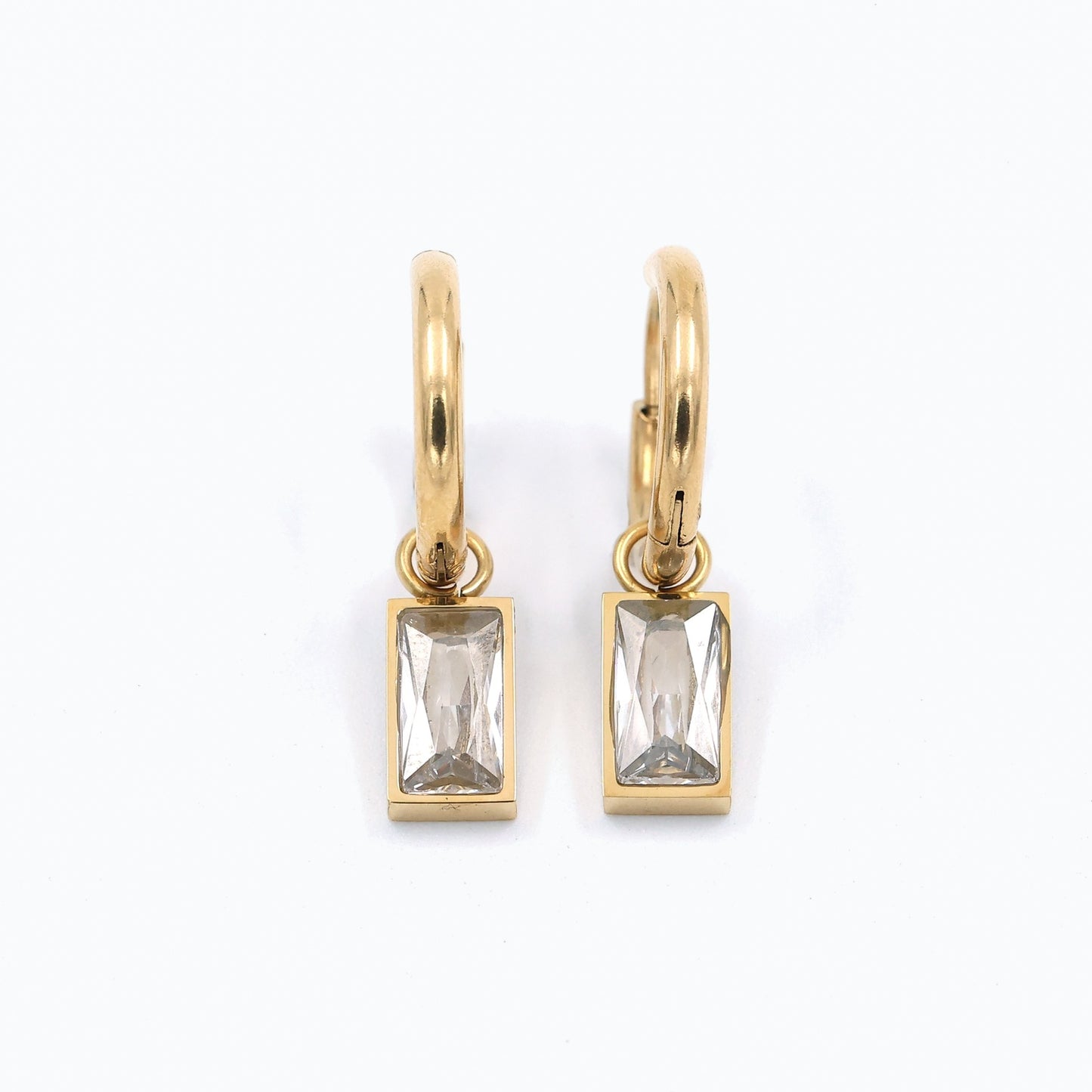 Macie Crystal Drop Hoops