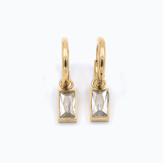 Macie Crystal Drop Hoops