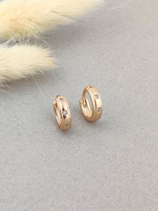 Simple Huggie Hoops