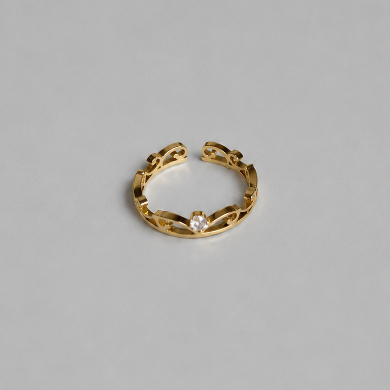 Solitaire Cuff Ring