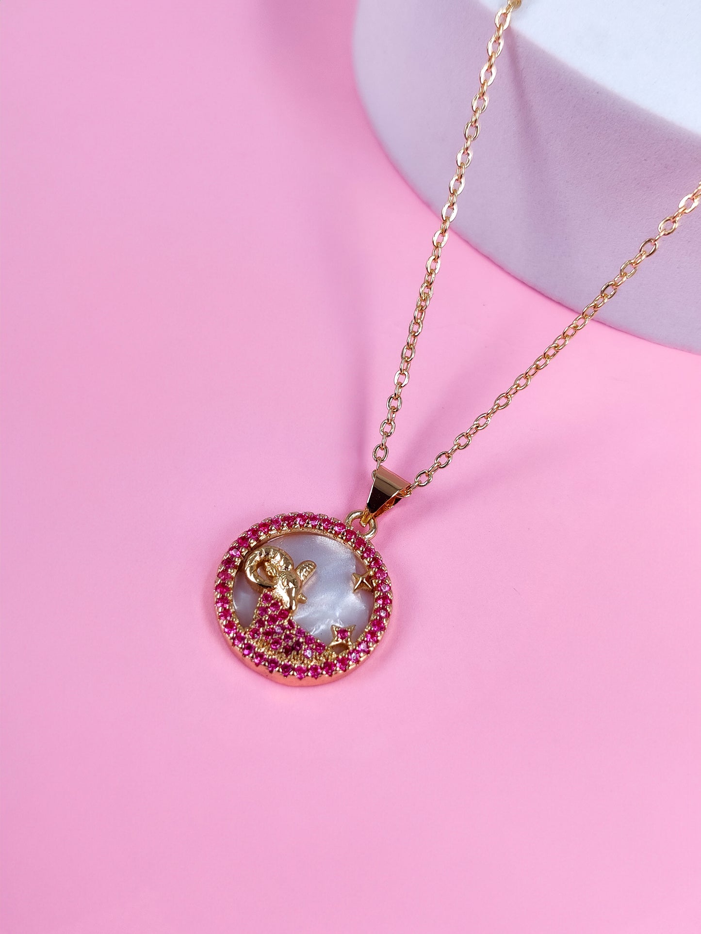 Ellie Zodiac Necklace (Aries)