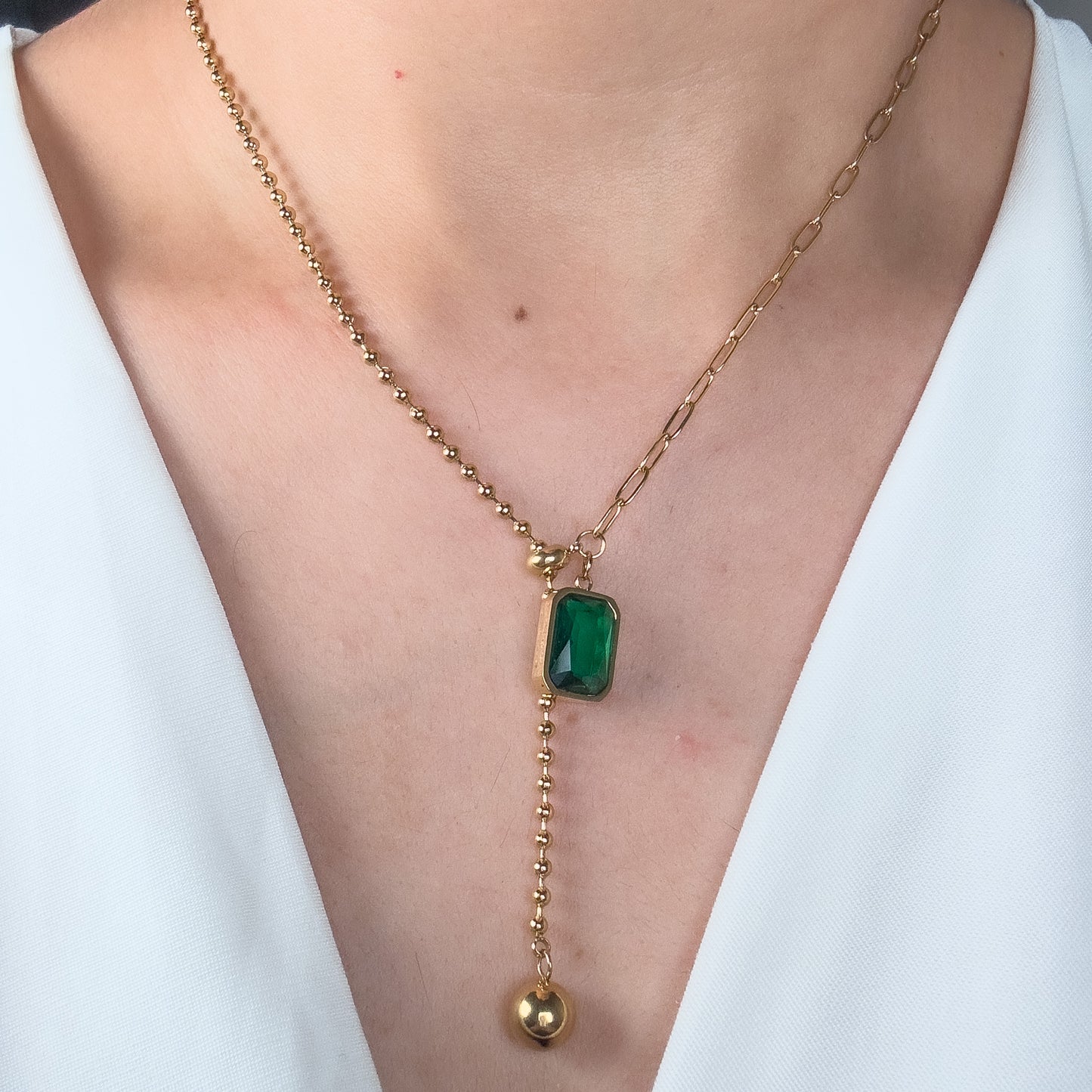 Emerald Kyla Necklace