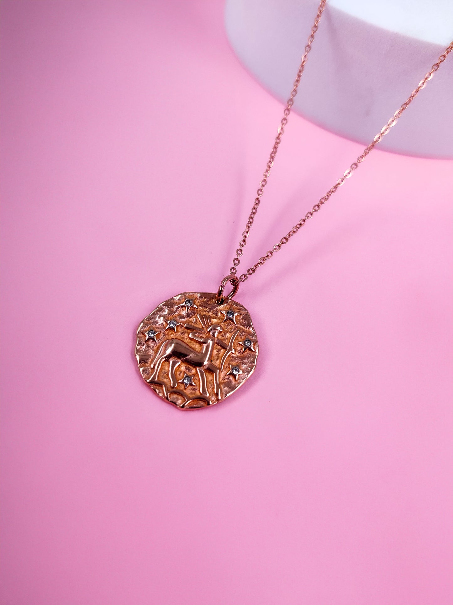 French Zodiac Coin Necklace (Sagittarius)