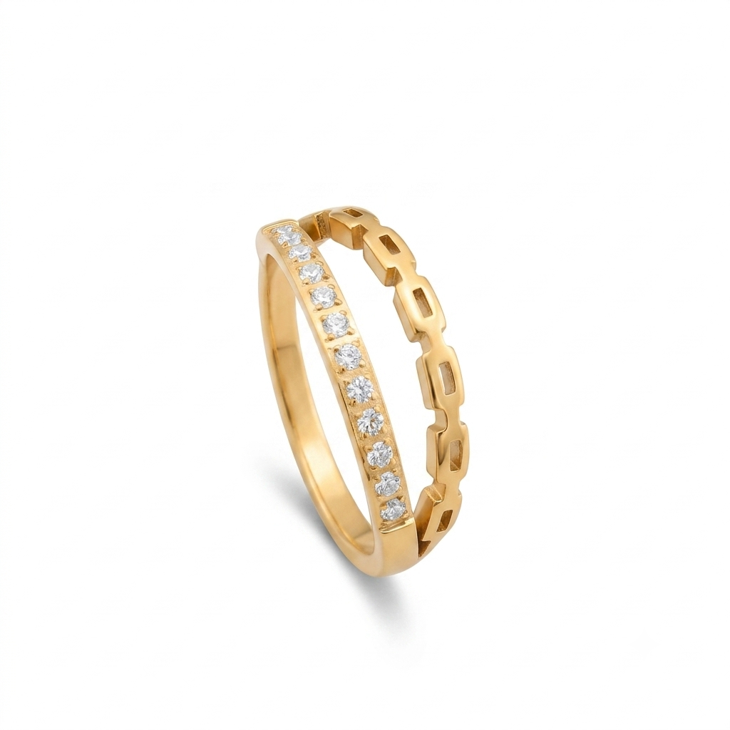 Crystal Link Ring