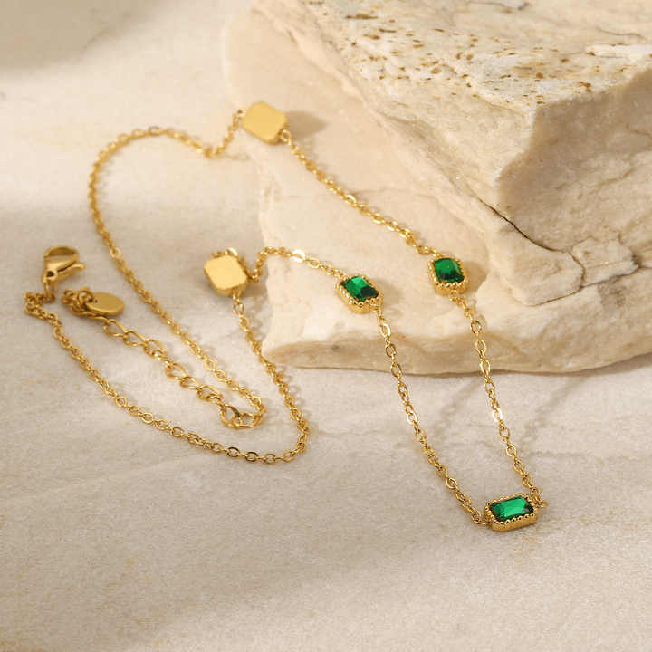 Emerald Baguette Necklace